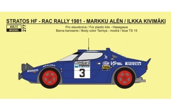 Transkit – Lancia Stratos HF "Chardonnet - Lancia UK" RAC Rally 1981 - Alen / Kivimäki